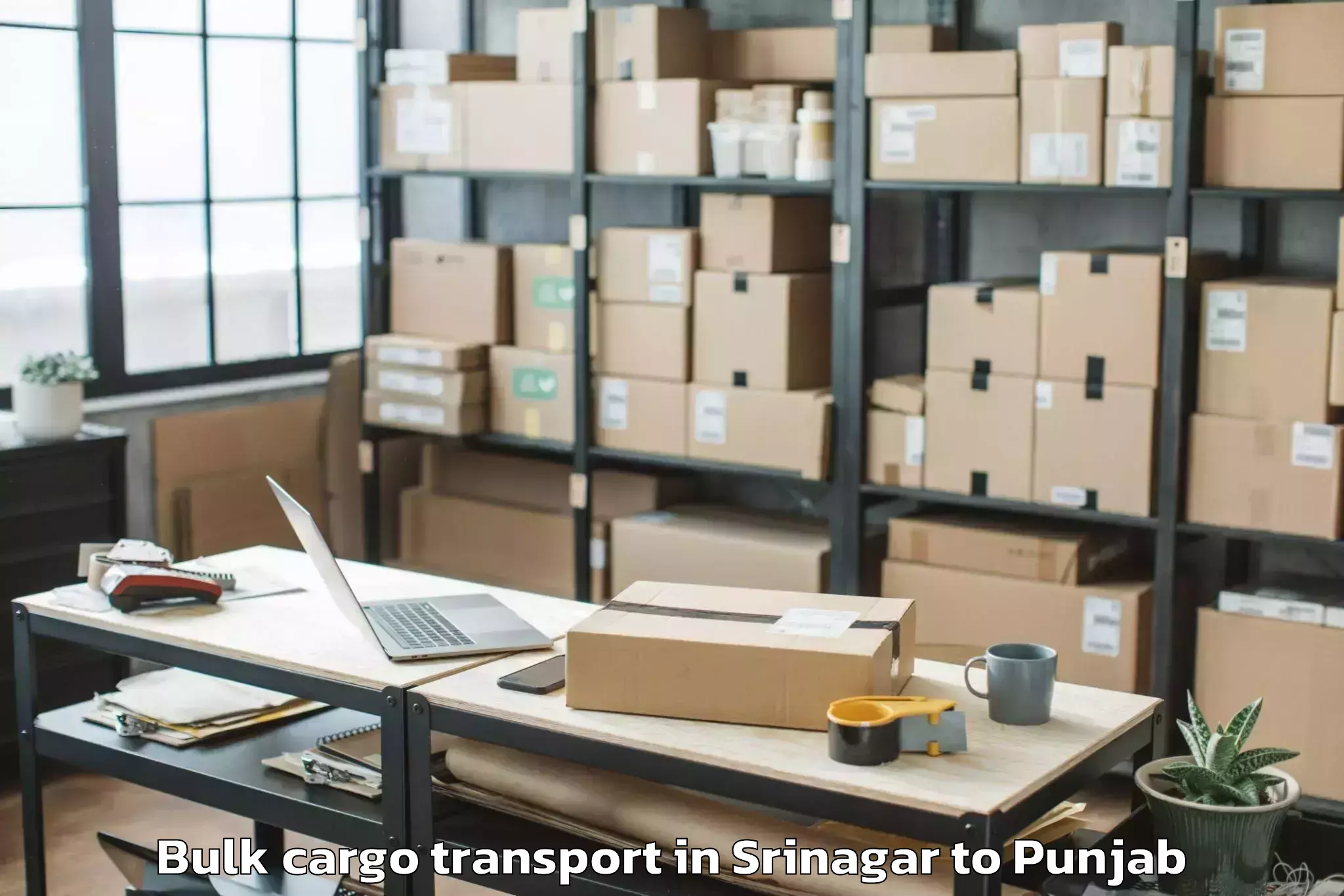 Trusted Srinagar to Ropar Bulk Cargo Transport